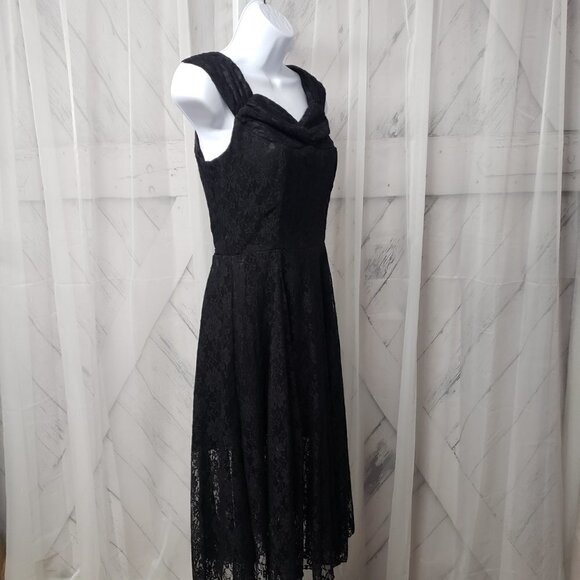 Hot Topic Dress Black Lace Fairy Y2K Goth Witchy WhimsiGoth 4 (XS) NWT - Picture 5 of 14